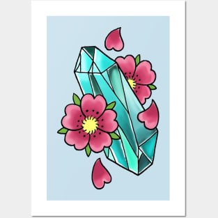 Crystal Flowers Posters and Art